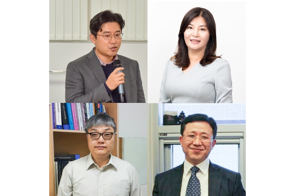 왼쪽부터 강혁신, 이영란, 조승주, 박진철 교수